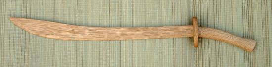aka kashi
                    grooved kung fu sabre, natural wood